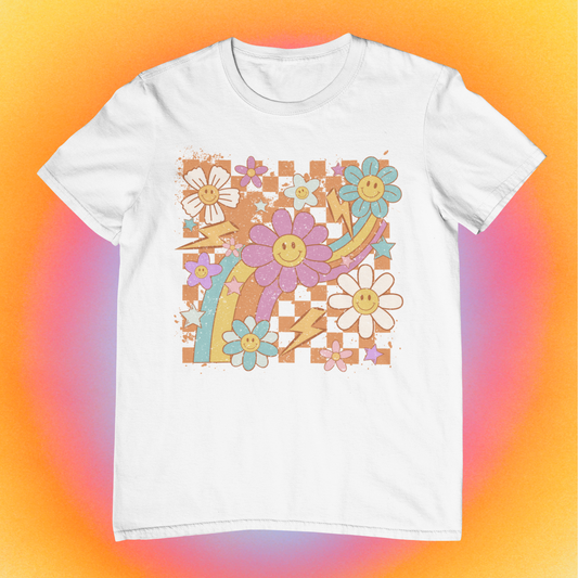 Retro Groovy Floral Logo