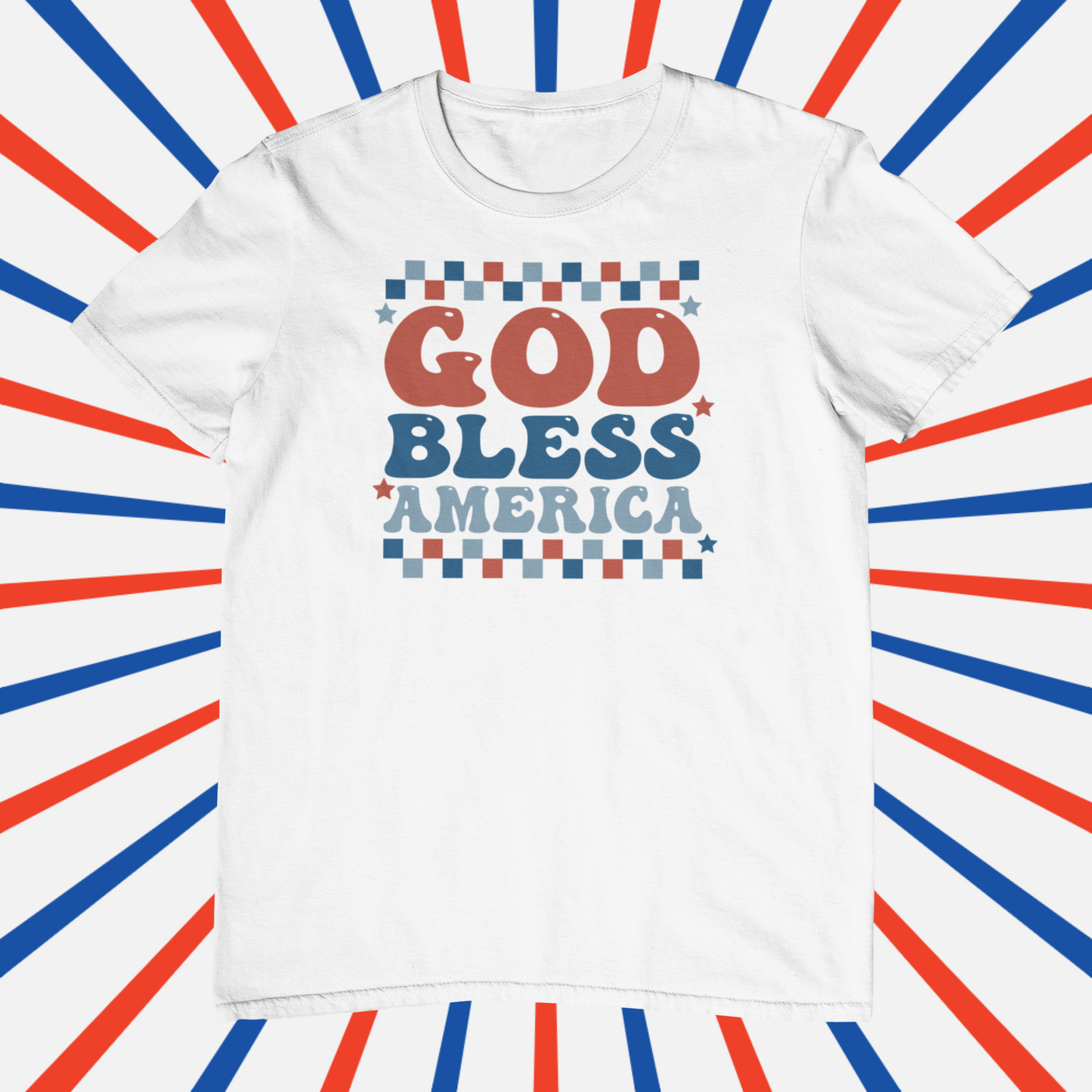 God Bless America Retro Logo