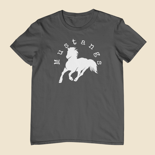 Mustangs Typography Logo