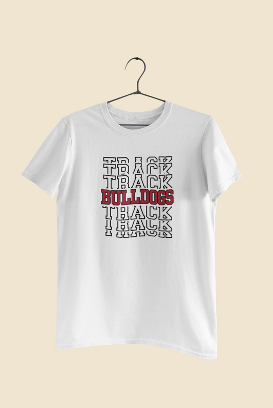 Bulldogs  Stacked In Black Track Tee